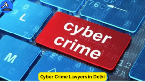 Keyboard with a red "cyber crime" key, symbolizing digital threats and legal action, representing top Cyber Crime Lawyers in Delhi.