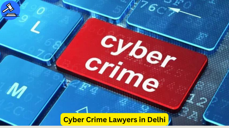 Keyboard with a red "cyber crime" key, symbolizing digital threats and legal action, representing top Cyber Crime Lawyers in Delhi.